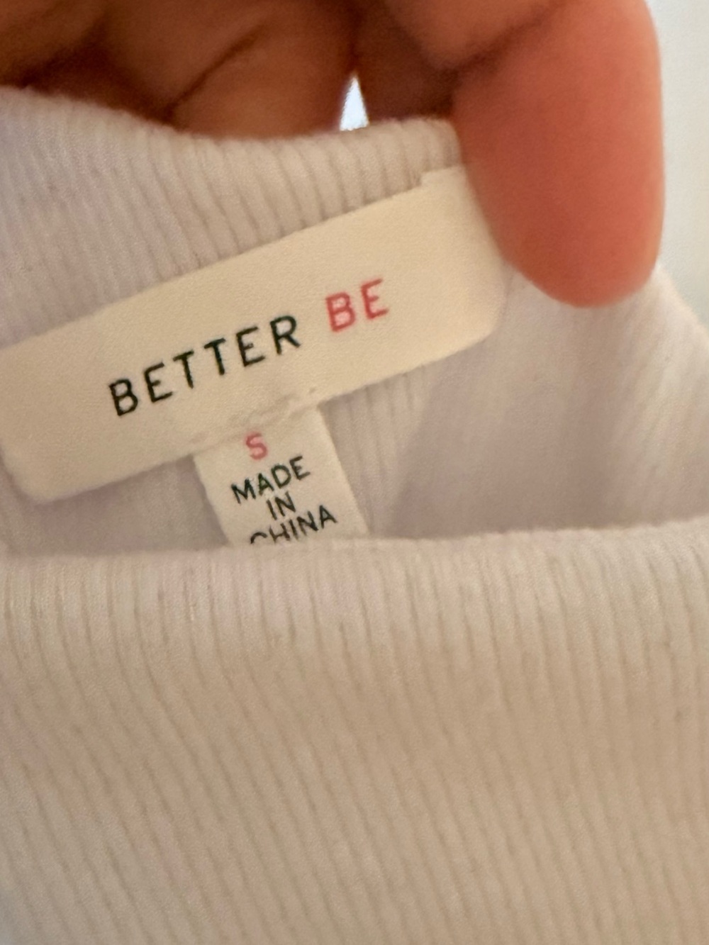 Better Be White Ribbed Top - Picture 3 of 3